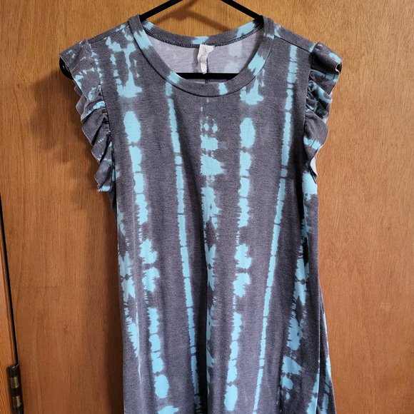 Flutter sleeve top, sz M - Picture 1 of 2